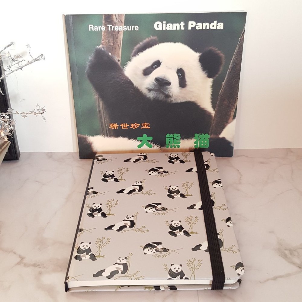PANDAS Theme Bundle Notebook with Pocket and Nature Photography Book